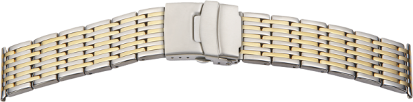 Verschlußband Edelstahl bicolour 22/24mm B0623